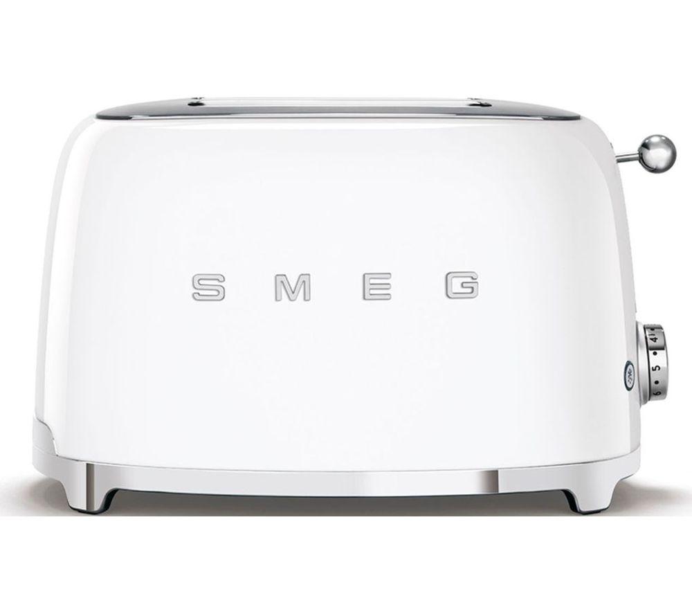 SMEG 50's Retro TSF01WHUK 2-Slice Toaster - White image number 6 of 9