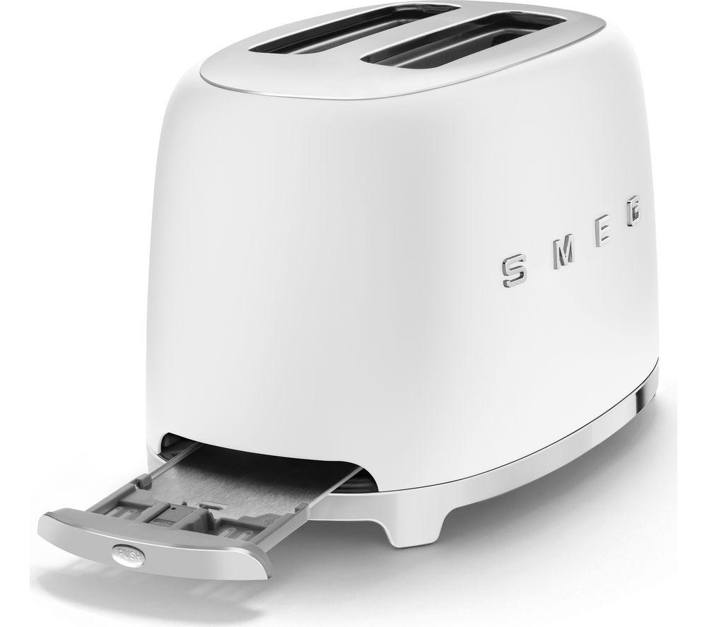 SMEG 50's Retro TSF01WHUK 2-Slice Toaster - White image number 7 of 9