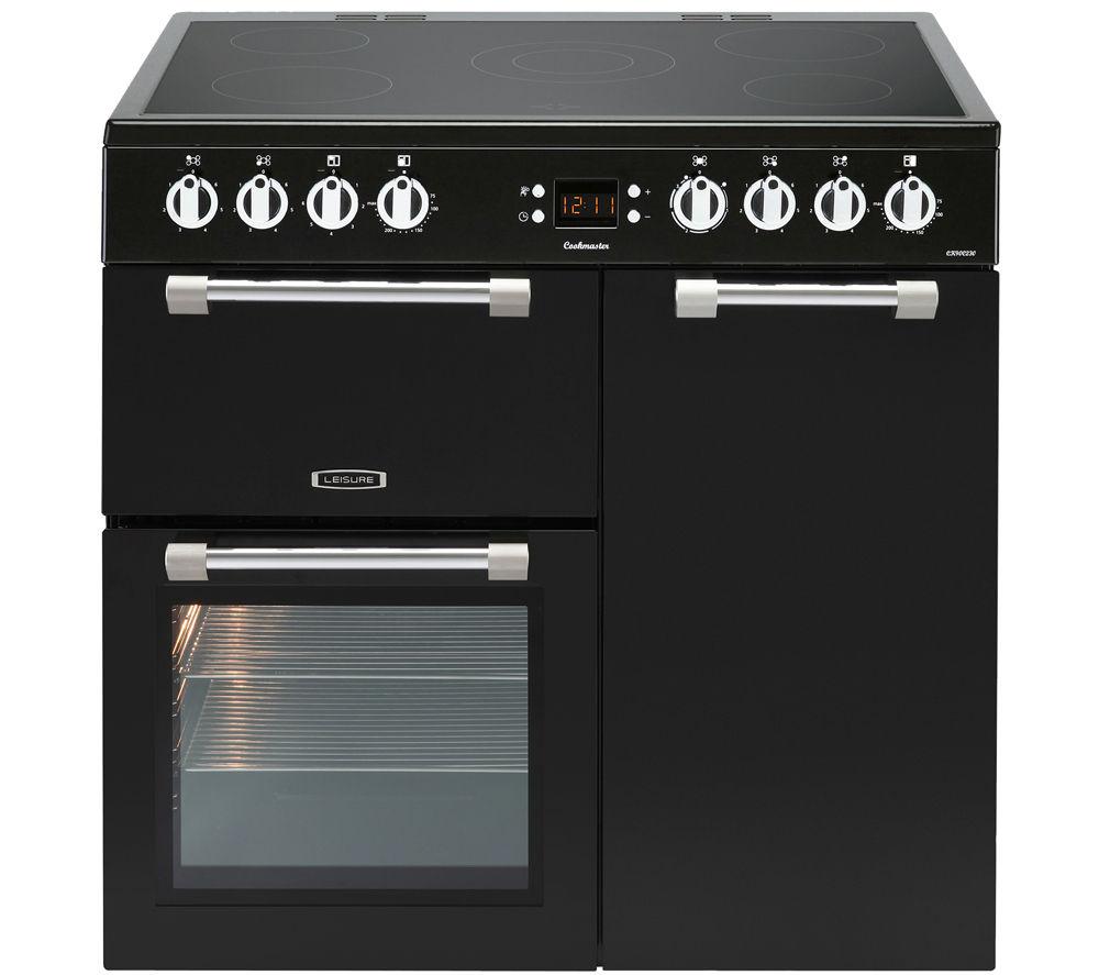 LEISURE Cookmaster CK90C230K Electric Ceramic Range Cooker - Black, Black