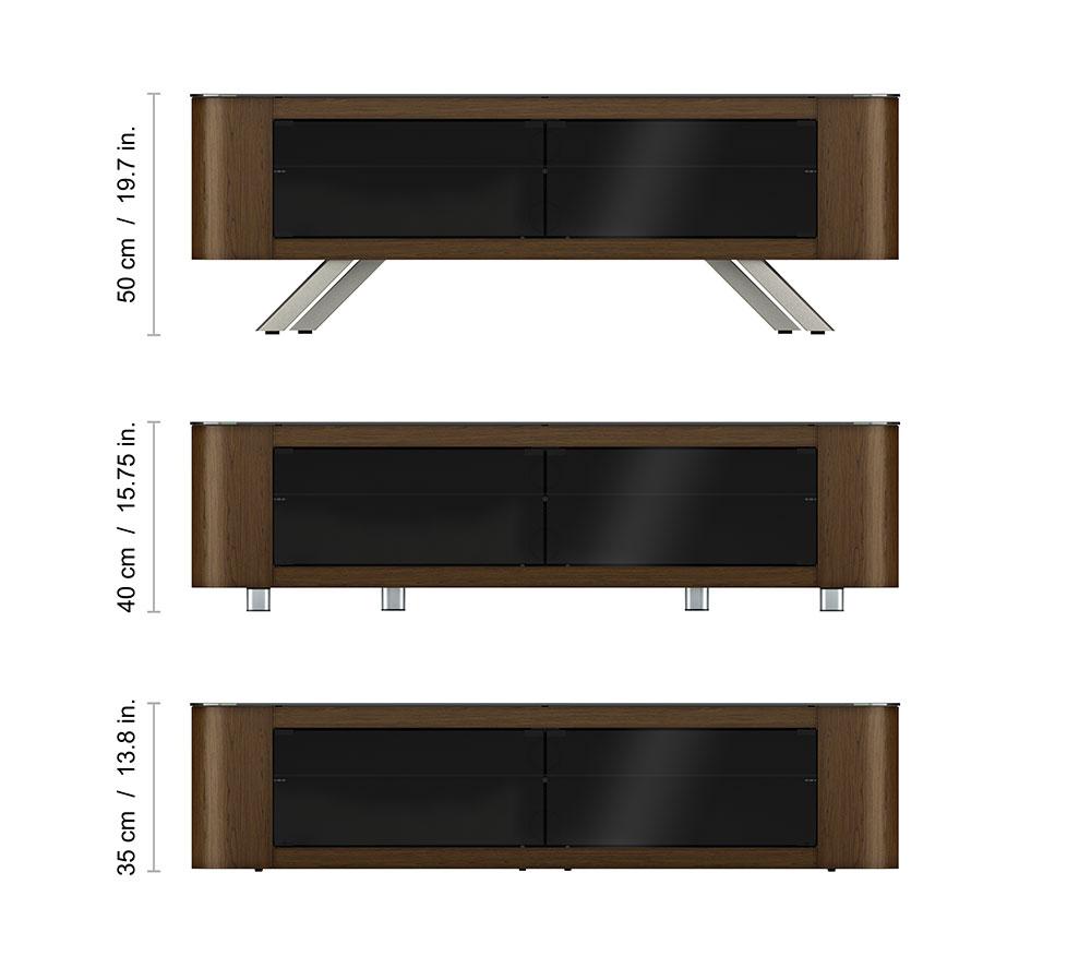 AVF Bay 1500 mm Curved TV Stand for up to 70" TVs - Walnut image number 4 of 11