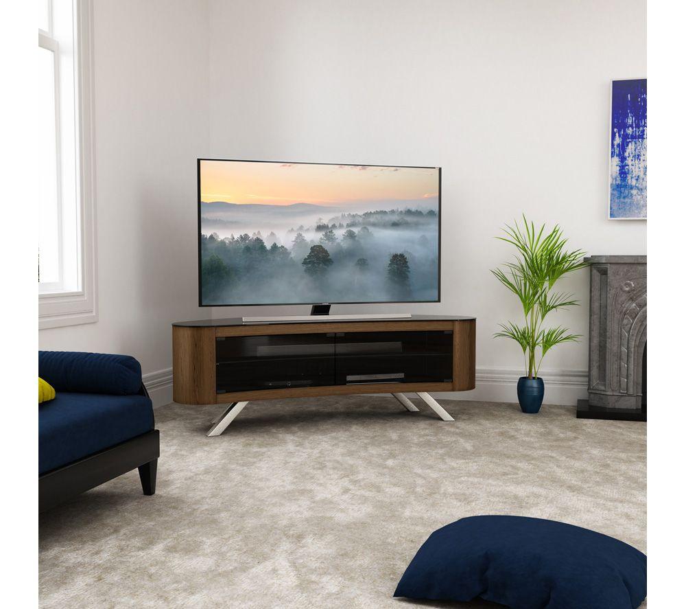 AVF Bay 1500 mm Curved TV Stand for up to 70" TVs - Walnut image number 10 of 11