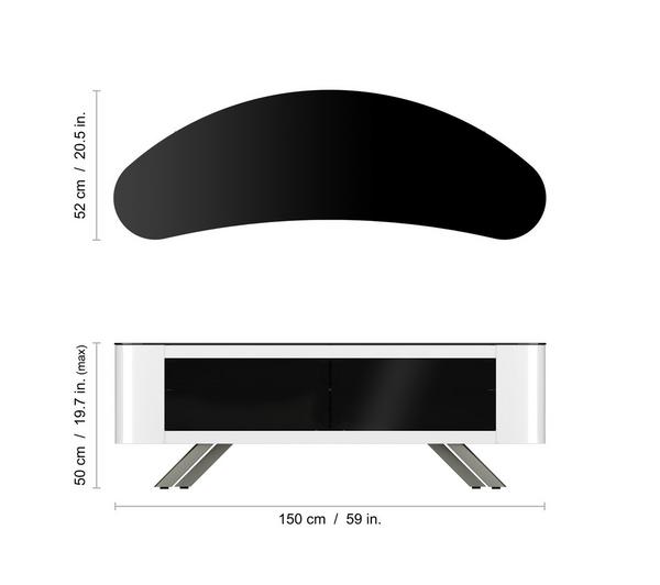 AVF Bay 1500 mm TV Stand - White image number 4