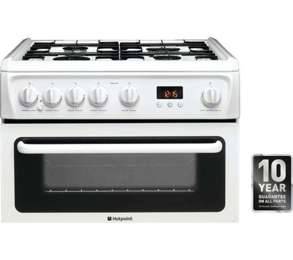 Buy HOTPOINT Ultima HAG60P Gas Cooker White Currys