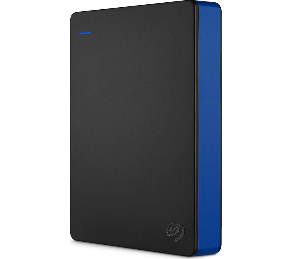Image of SEAGATE Gaming Portable Hard Drive for PS4 - 4 TB, Black, Blue