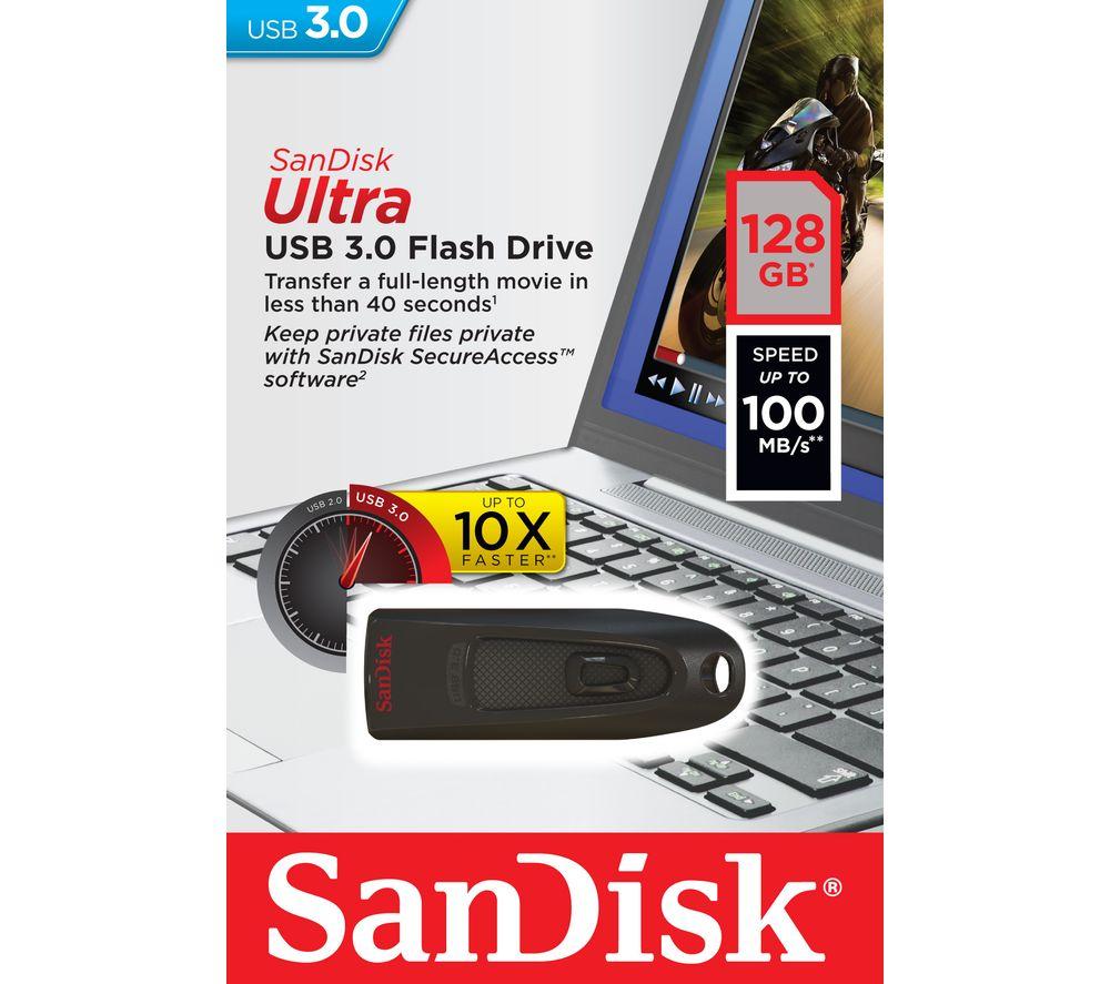 SANDISK Ultra USB 3.0 Memory Stick - 64 GB, Black image number 7 of 12