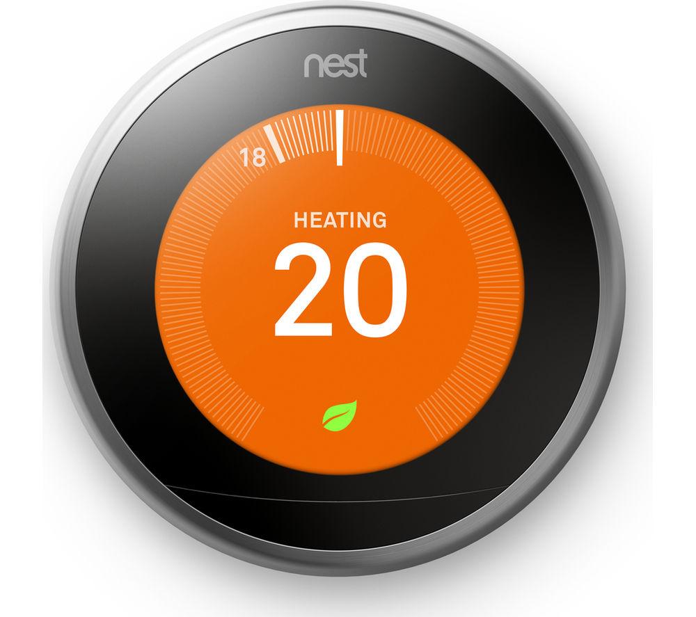 GOOGLE Nest Learning Thermostat - 3rd Generation, Silver