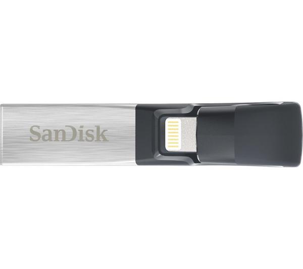 SANDISK iXpand USB 3.0 Dual Memory Stick - 32 GB, Black & Silver image number 9