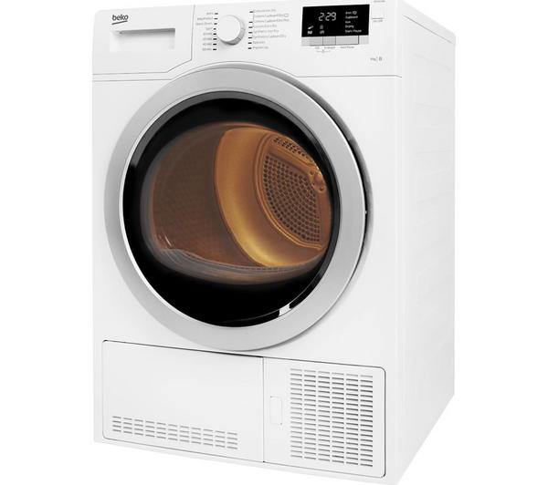 BEKO Pro DCX83120W 8 kg Condenser Tumble Dryer - White image number 1