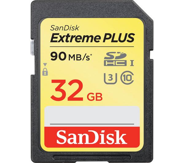 SANDISK Extreme Plus Class 10 SDXC Memory Card - 128 GB image number 0