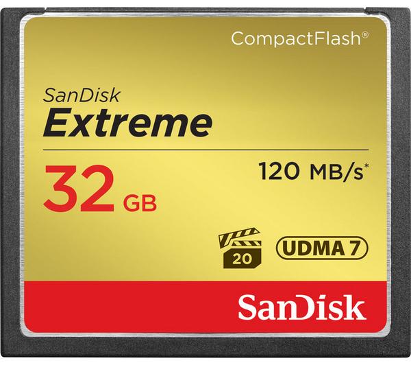 SANDISK Extreme Compact Flash Memory Card - 32 GB image number 0