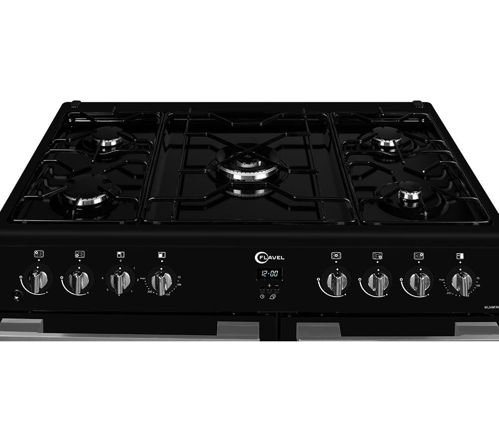 FLAVEL MLN9FRK 90 cm Dual Fuel Range Cooker - Black image number 4 of 7