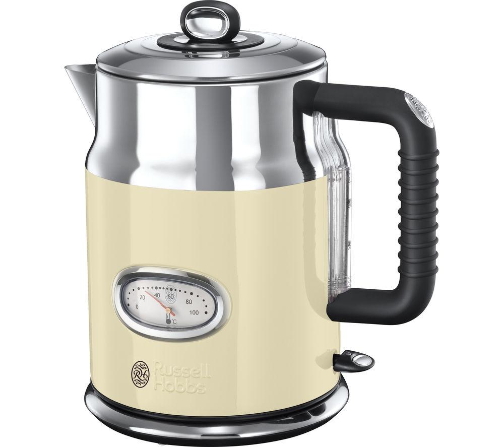 Russell Hobbs Cordless Retro Cream Kettle 1.7L, Kettles, Kitchen  Appliances, Appliances, Household