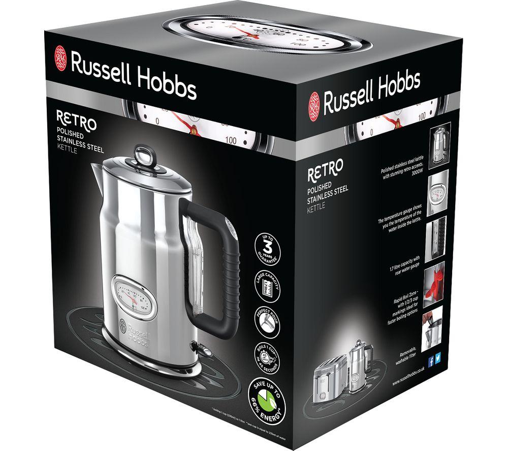 RUSSELL HOBBS Adventure Jug Kettle - Silver - Ennis Electrical