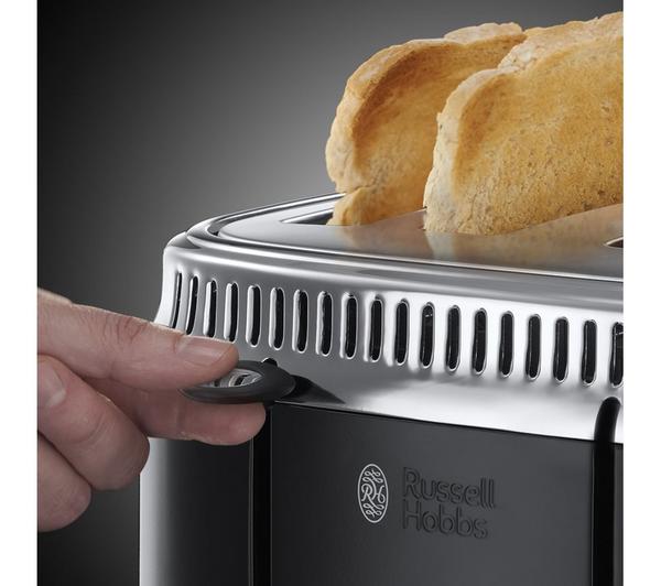 RUSSELL HOBBS Retro 21691 4-Slice Toaster - Black image number 5