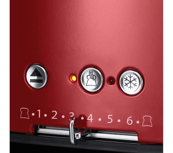 RUSSELL HOBBS Retro Red 4SL 21690 4-Slice Toaster - Red image number 1