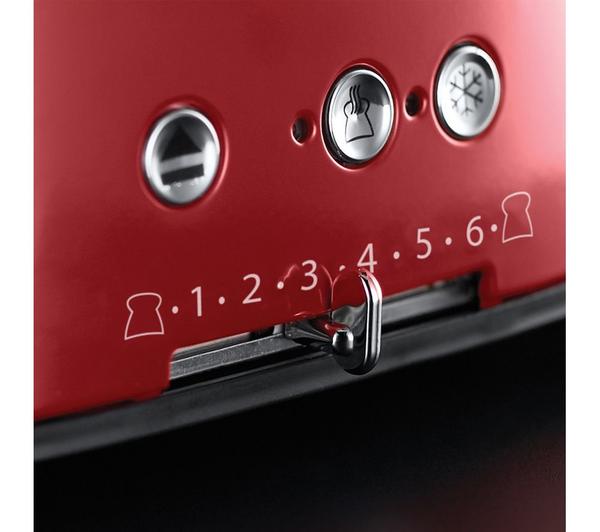 RUSSELL HOBBS Retro Red 4SL 21690 4-Slice Toaster - Red image number 4