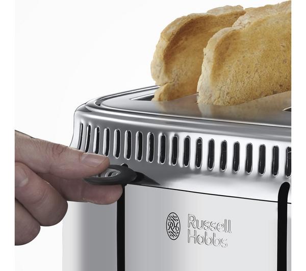 RUSSELL HOBBS Retro 21695 4-Slice Toaster - Silver image number 4