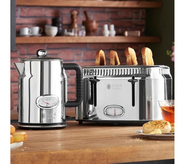 RUSSELL HOBBS Retro 21695 4-Slice Toaster - Silver image number 6