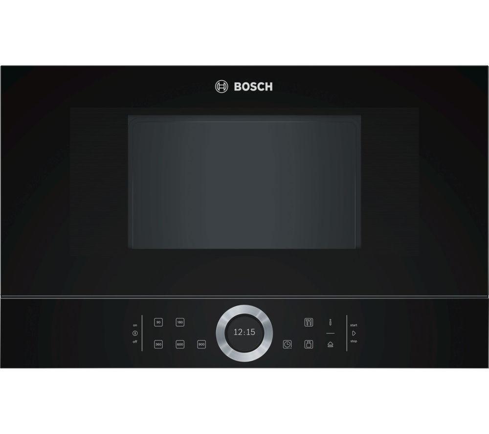 BOSCH Serie 8 BFL634GB1B Built-In Solo Microwave - Black