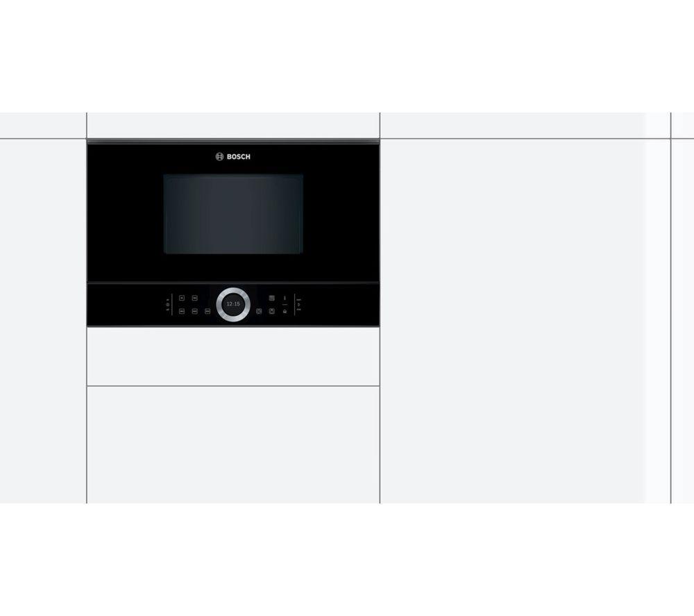 Buy BOSCH Serie 8 BFL634GB1B BuiltIn Solo Microwave Black Currys