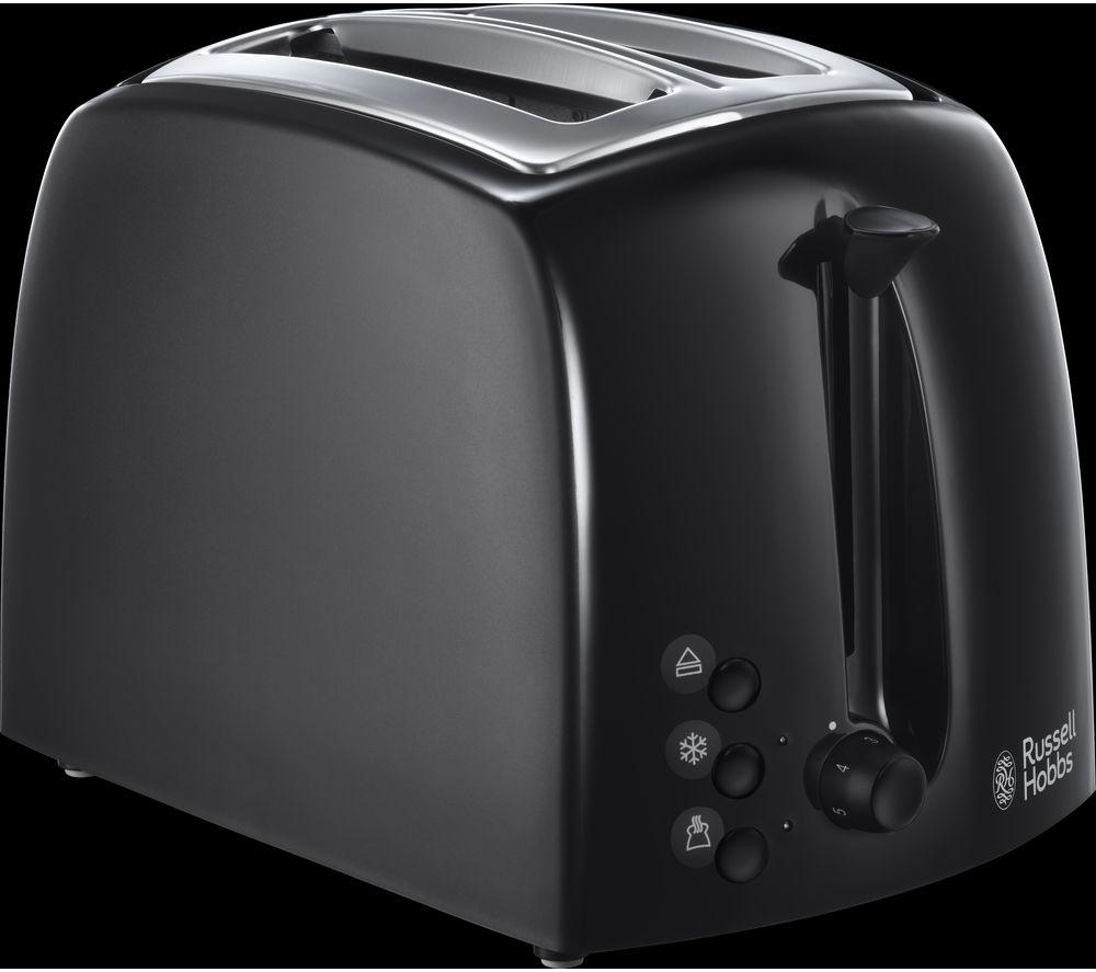 Russell Hobbs Textures 2 Slice Toaster, 21641, Black