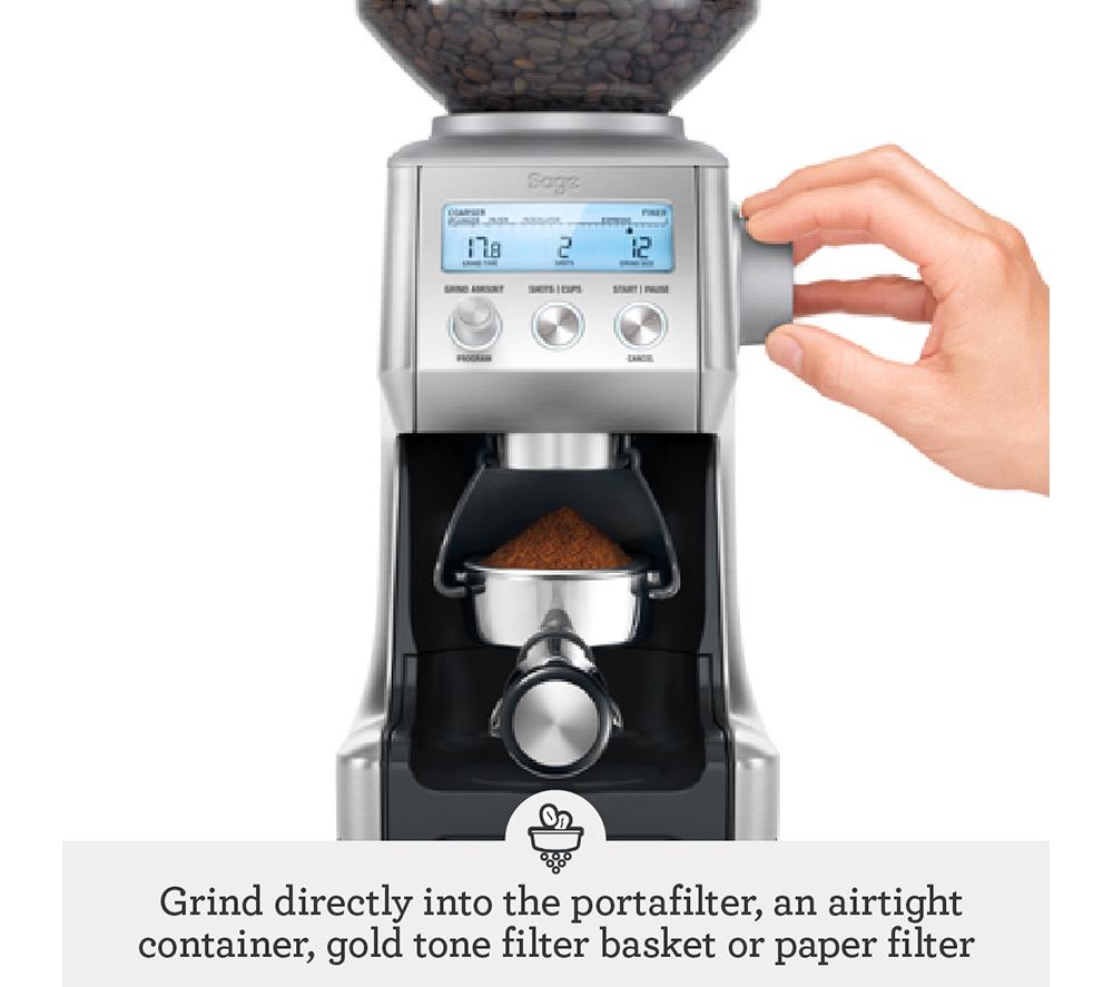 SAGE BCG820BSSUK Smart Grinder Pro - Silver image number 4 of 13