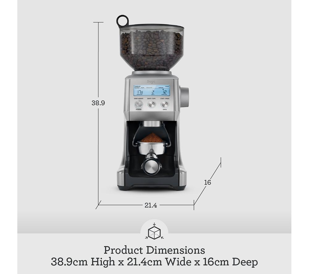 SAGE BCG820BSSUK Smart Grinder Pro - Silver image number 6 of 13