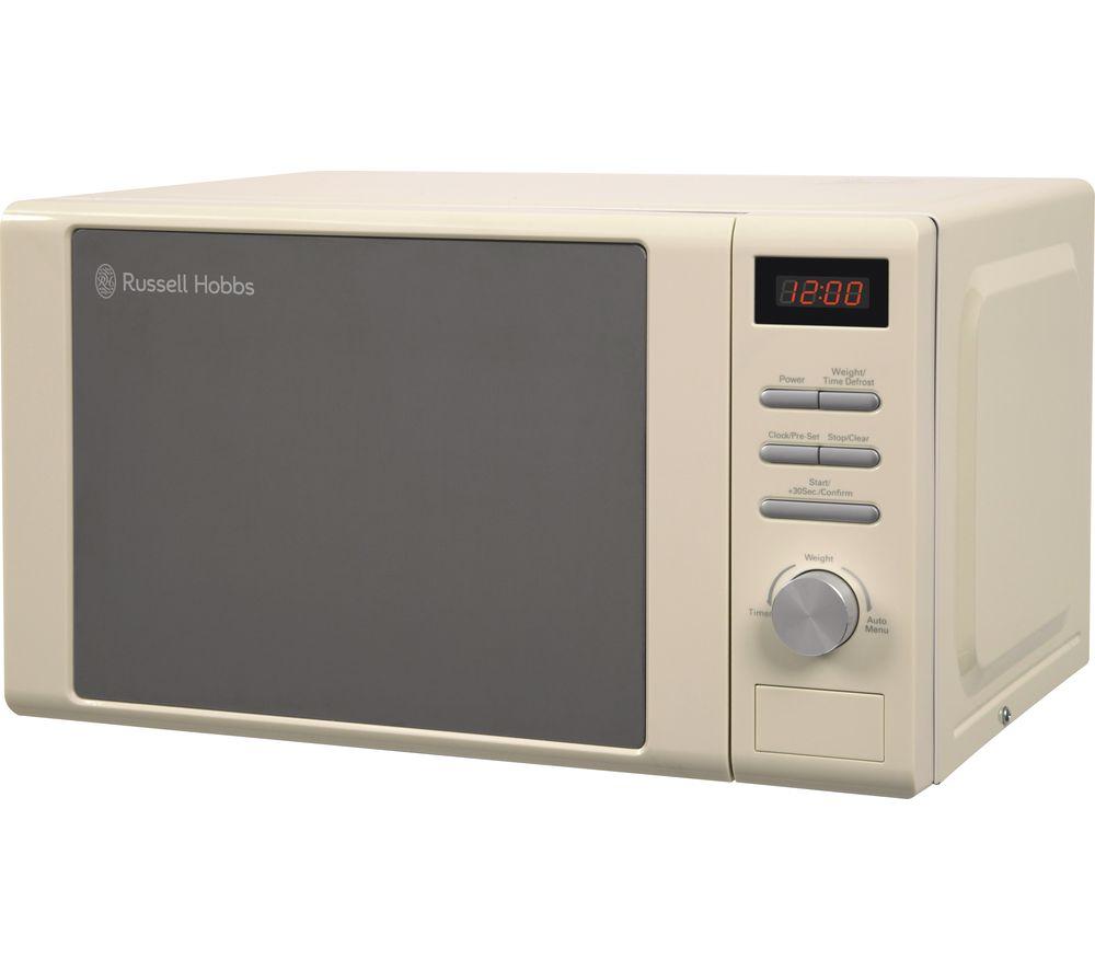 Russell Hobbs Microwave 20 Litre 800W Stylevia Digital Cream