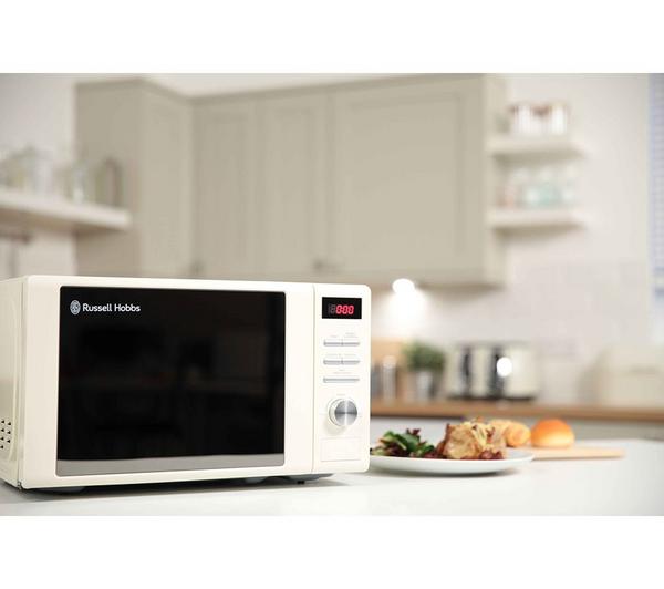RUSSELL HOBBS RHM2064C Compact Solo Microwave - Cream image number 1