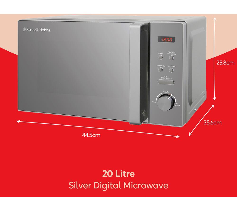 RUSSELL HOBBS RHM2076S Solo Microwave - Silver image number 10 of 10