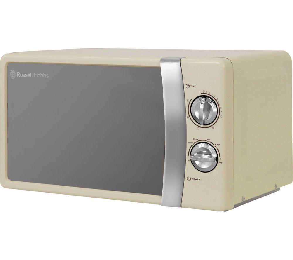 RUSSELL HOBBS RHMM701C Compact Solo Microwave - Cream, Cream