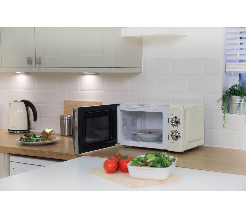 RUSSELL HOBBS RHMM701C Compact Solo Microwave - Cream image number 4 of 6