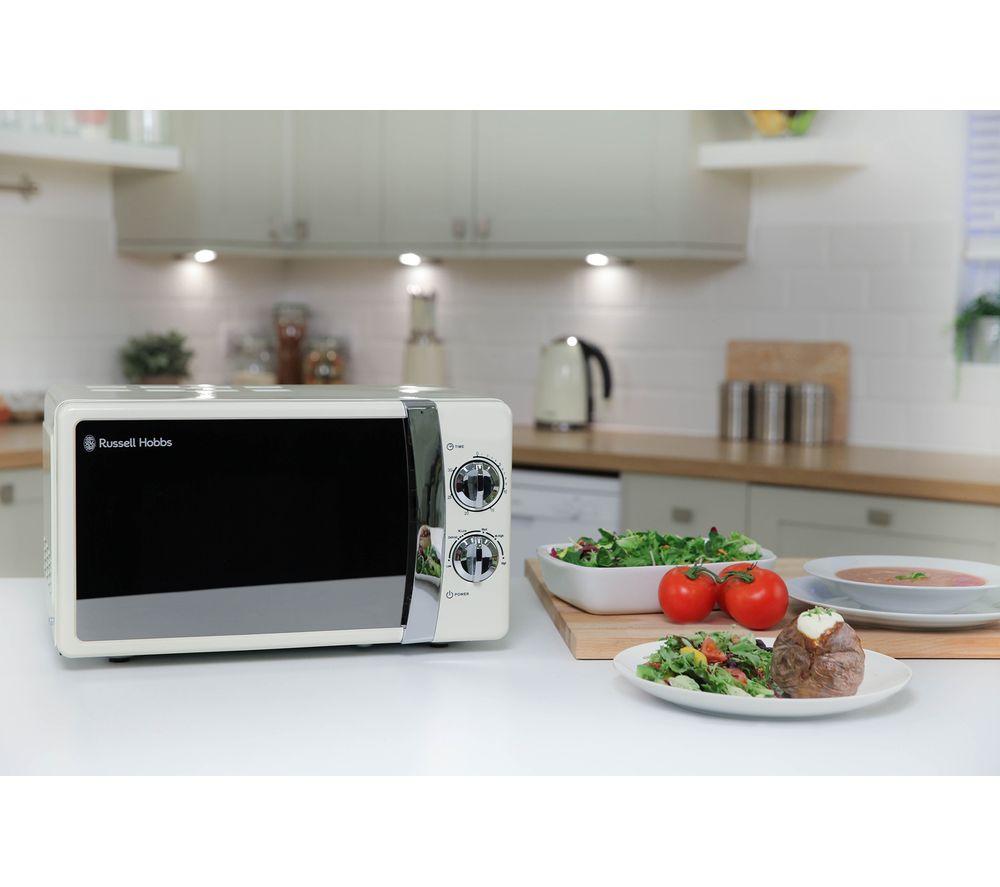 RUSSELL HOBBS RHMM701C Compact Solo Microwave - Cream image number 6 of 6