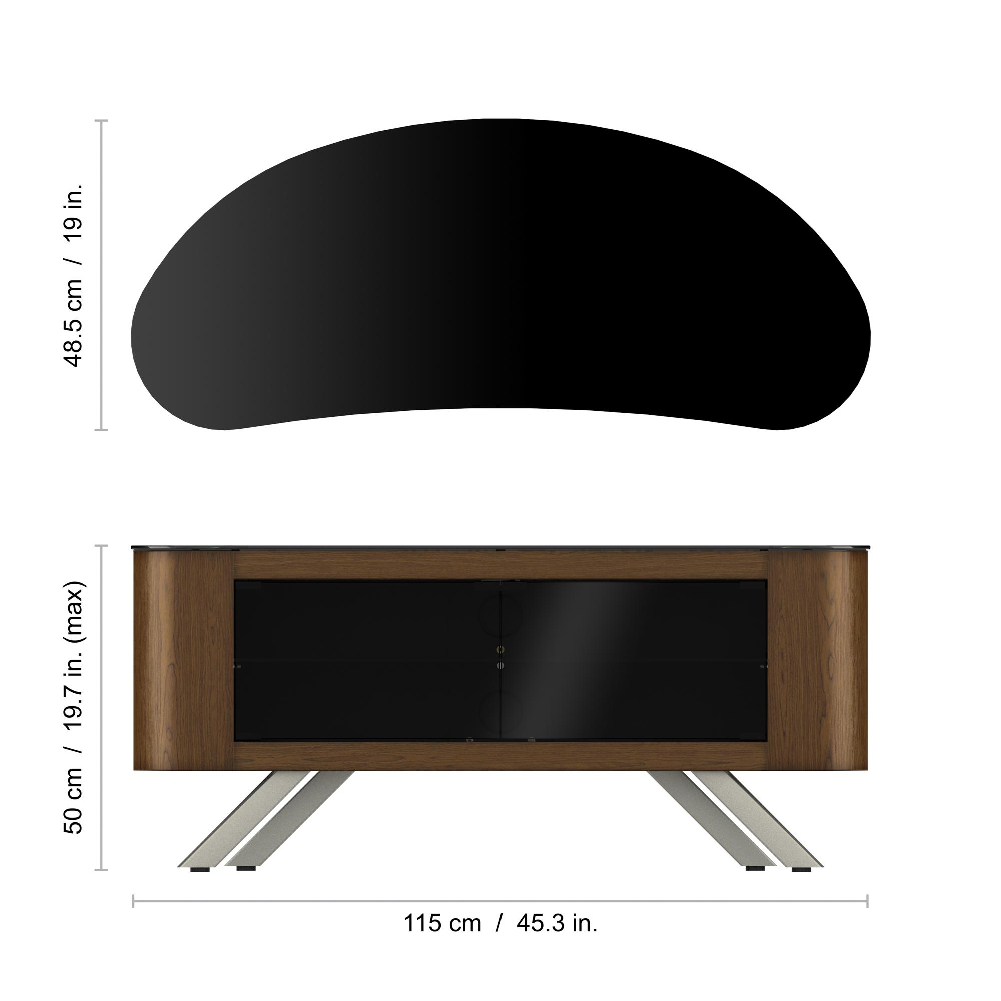 AVF Affinity Bay 1150 mm TV Stand for up to 55" TVs - Walnut image number 5 of 7