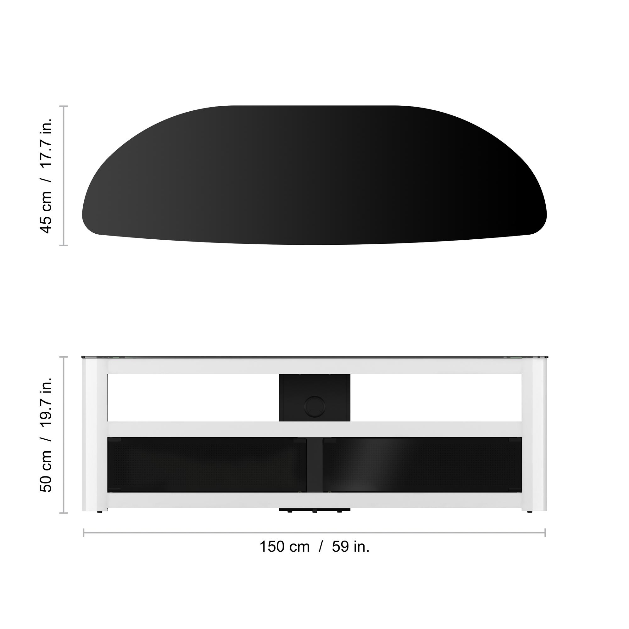AVF Affinity Burghley Plus FS15BURXGW 1500 mm TV Stand for up to 70" TVs - White image number 5 of 7