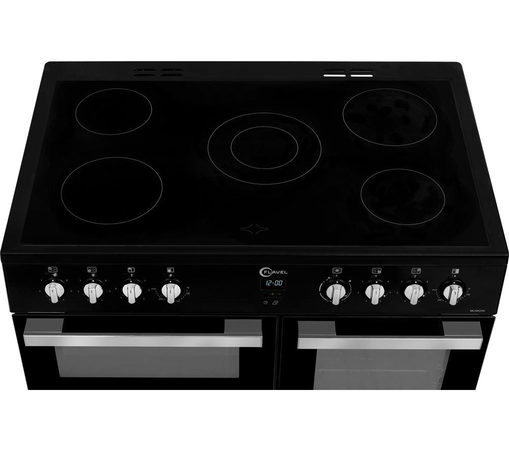 FLAVEL MLN9CRK 90 cm Electric Ceramic Range Cooker - Black image number 2 of 7