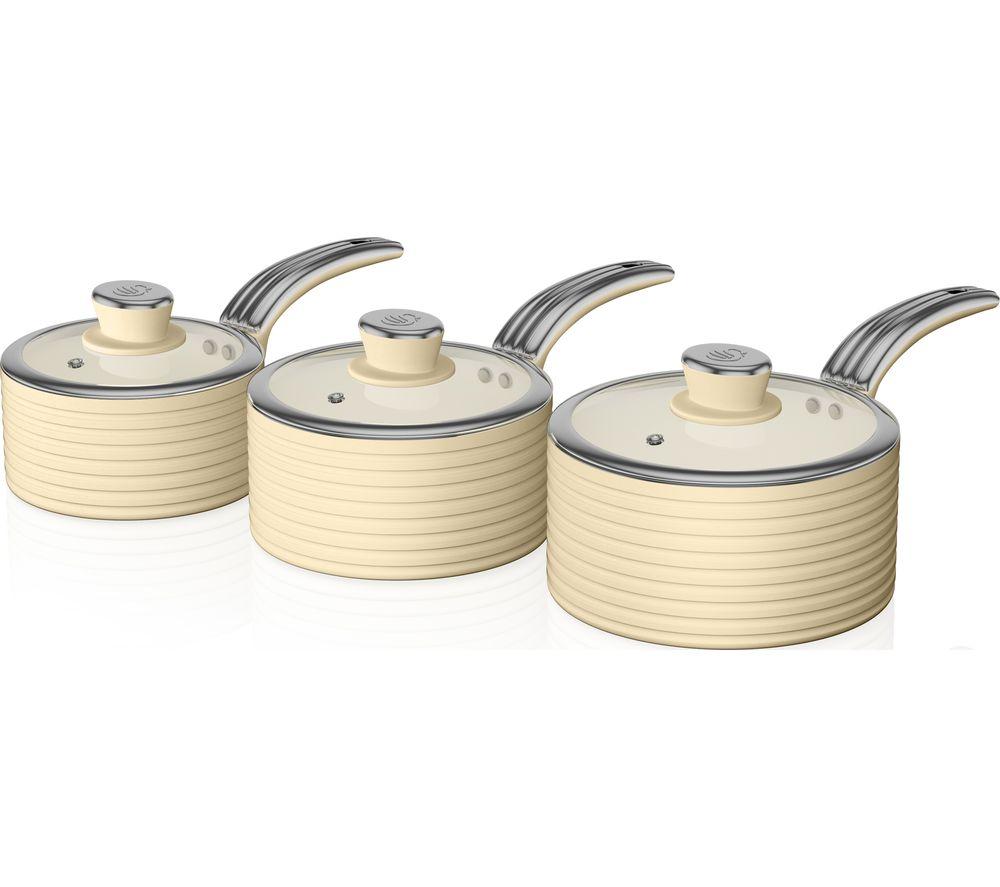Swan Retro SWPS3020CN 3-piece Non-stick Saucepan Set review