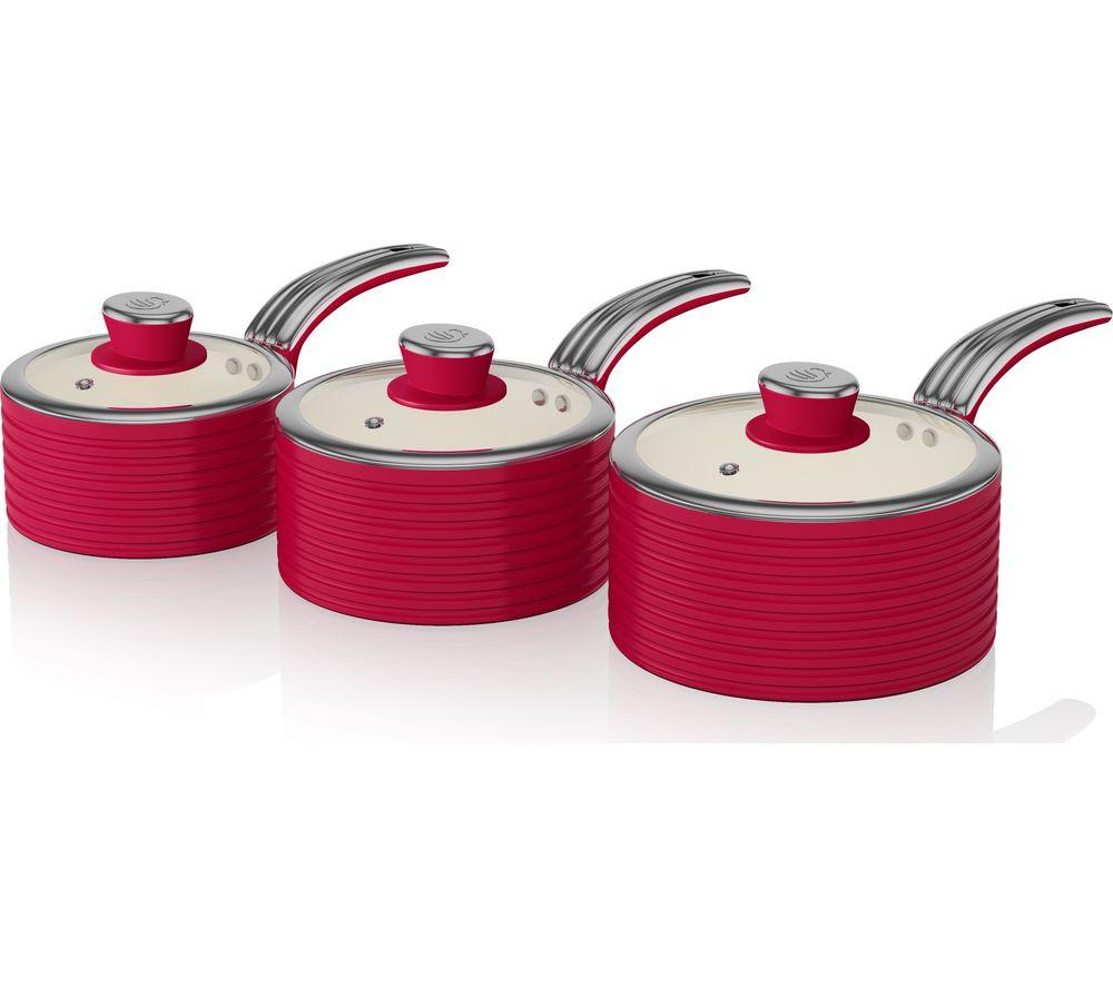 SWAN Retro SWPS3020RN 3-piece Non-stick Saucepan Set review