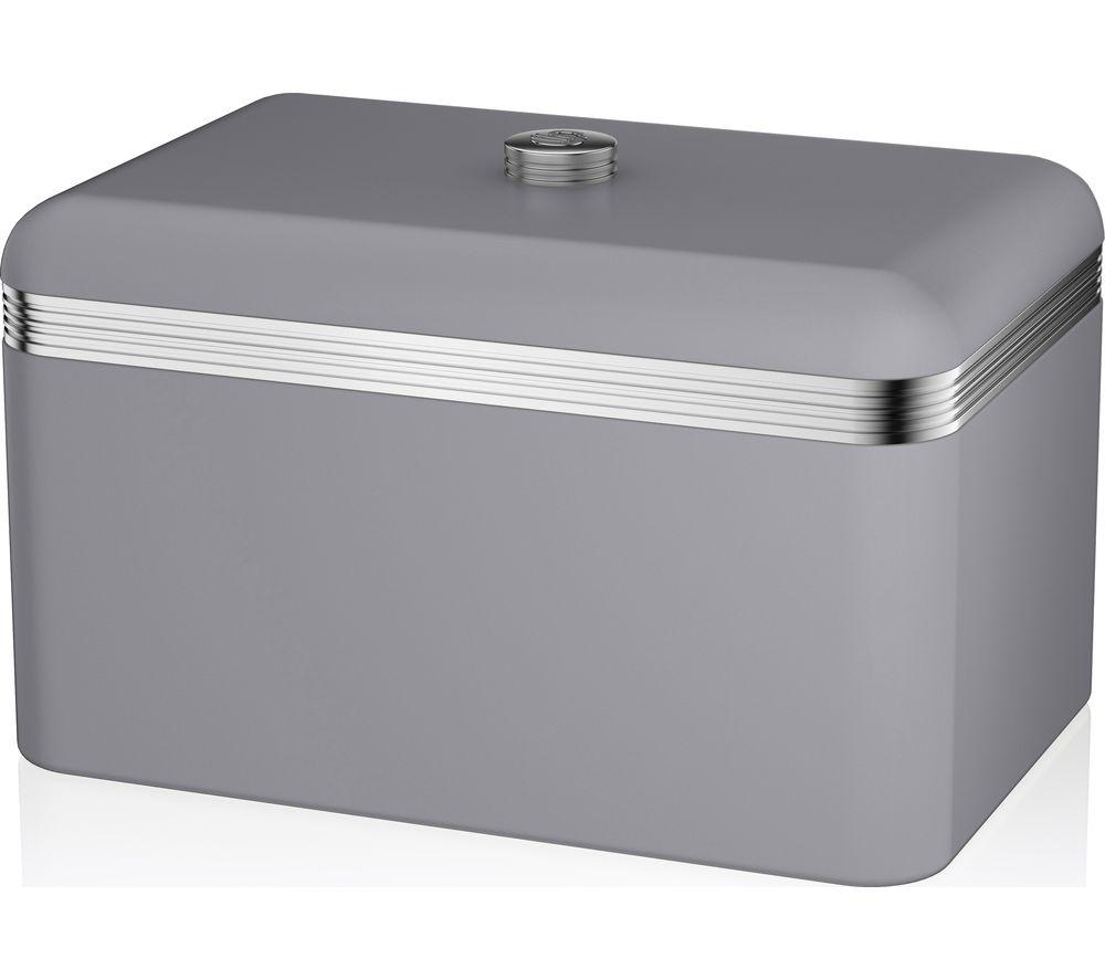 Buy SWAN Retro Bread Bin Grey Currys