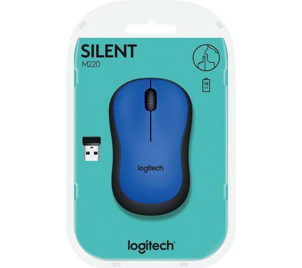 LOGITECH M220 Silent Wireless Optical Mouse - Blue image number 1