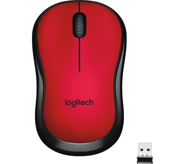 LOGITECH M220 Silent Wireless Optical Mouse - Red image number 0