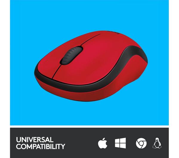 LOGITECH M220 Silent Wireless Optical Mouse - Red image number 8