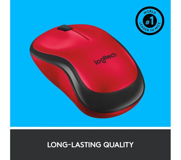 LOGITECH M220 Silent Wireless Optical Mouse - Red image number 9
