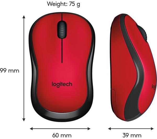 LOGITECH M220 Silent Wireless Optical Mouse - Red image number 13