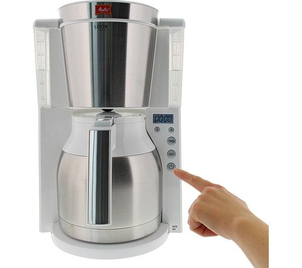 MELITTA Look IV Therm Timer Filter Coffee Machine - White & Stainless Steel image number 3