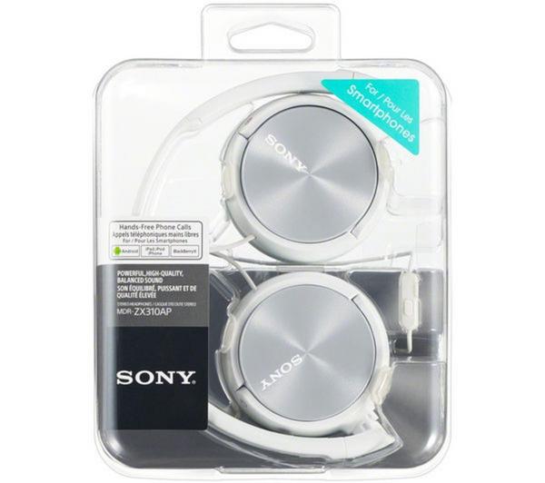 Buy SONY MDR-ZX310APW.CE7 Headphones - White | Currys
