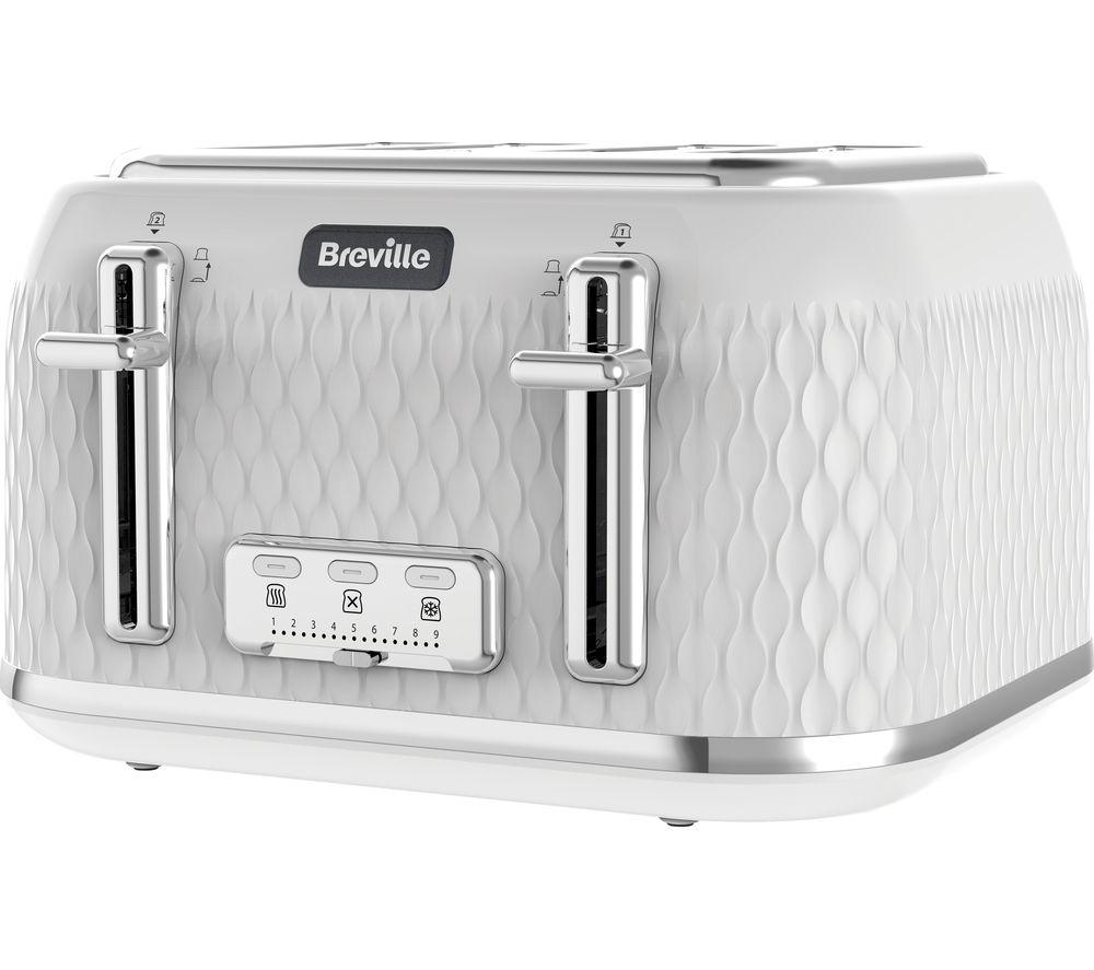 BREVILLE Curve VTT911 4-Slice Toaster - White & Chrome