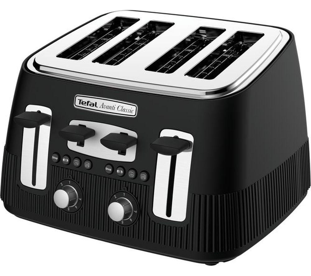 TEFAL Avanti Classic TT780N40 4-Slice Toaster - Matte Black, Black