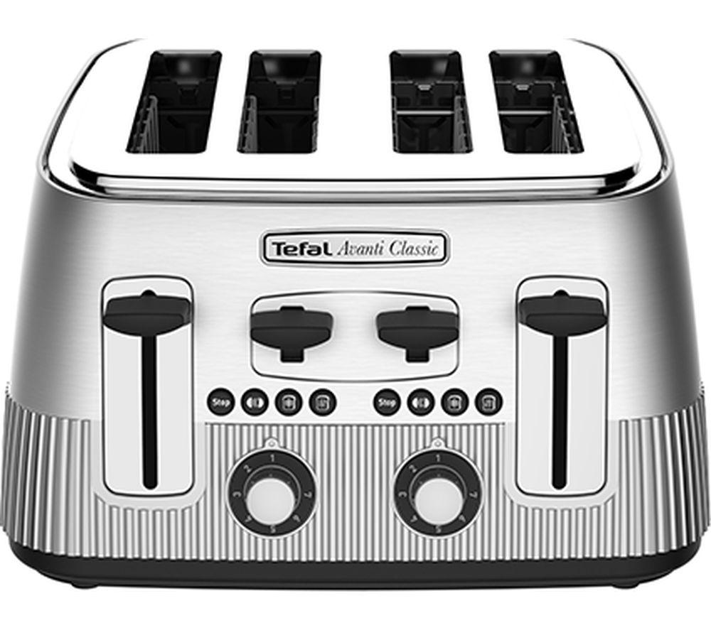 TEFAL Avanti Classic TT780E40 4-Slice Toaster - Silver, Silver/Grey