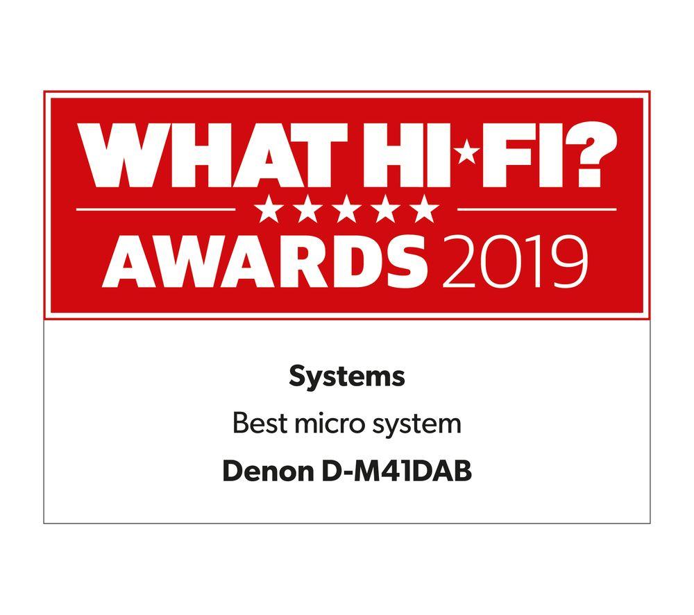 DENON DM-41DAB Wireless Traditional Hi-Fi System - Black image number 4 of 11